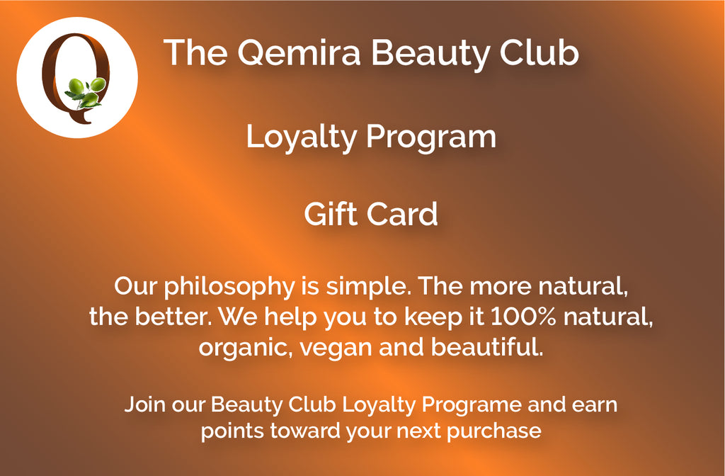 SELECT THE AMOUNT OF YOUR QEMIRA BEAUTY CLUB GIFCARD TO OFFER TO FRIENDS AND LOVED ONES.