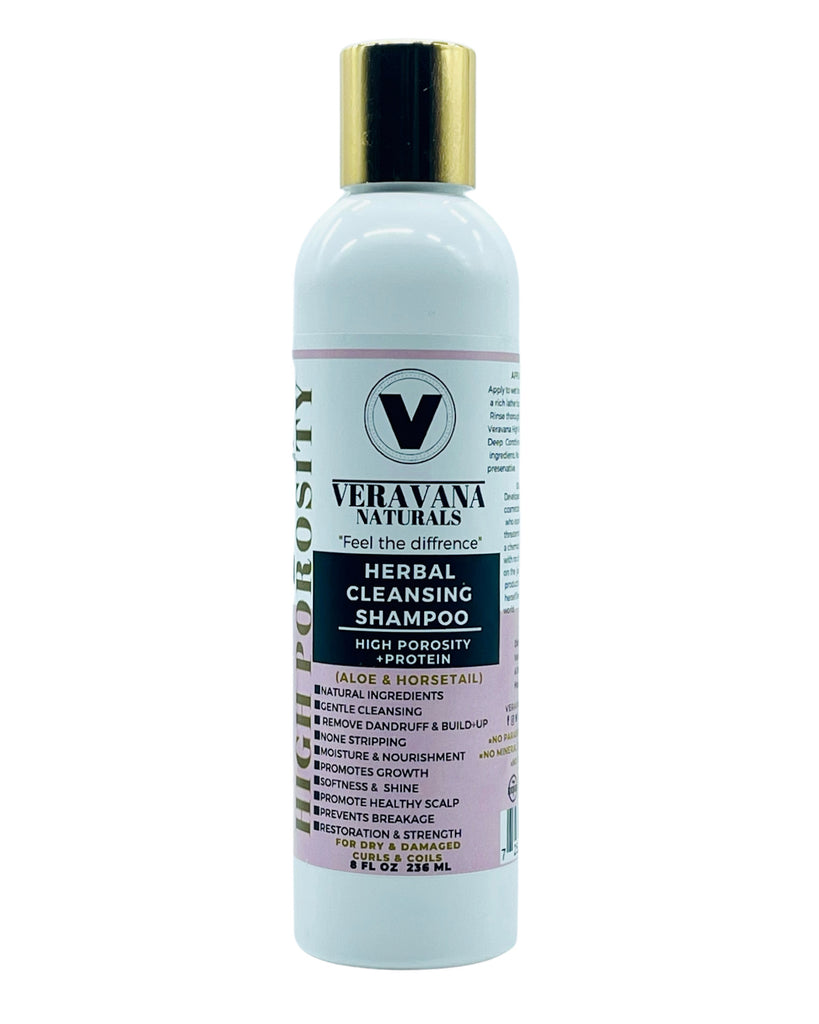 Veravana Naturals Herbal Cleansing Shampoo for High Porosity Hair 8 oz